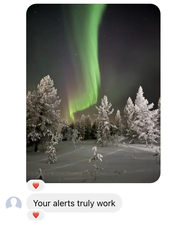 Recommendation on Aurora Alert App