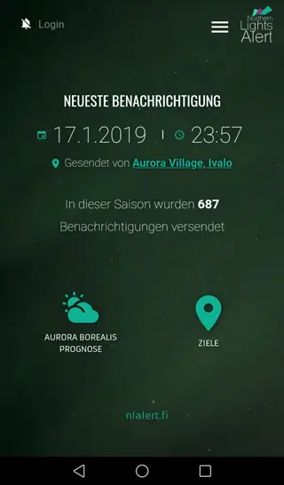 App screenshot german front view